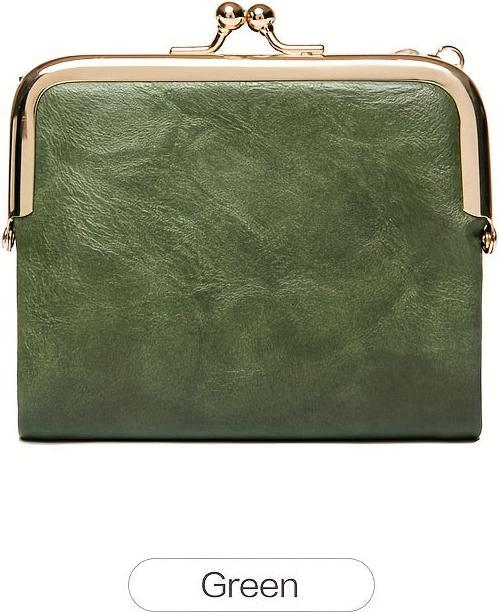 Only-Bags.Store Solide Farbe vielseitige kurze Brieftasche, Vintage Clutch Coin Purse Credit Card Holder mit
