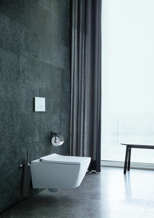 Actual product image Duravit Brush set Starck T wall-hung black matt