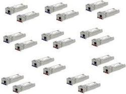 Image du produit Ubiquiti UF-SM-10G-S-20 : Jeu de 20 modules SFP+.