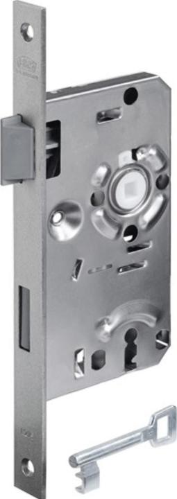 BKS Serrure à mortaiser 0215 BB 20/ 55/72/8 mm DIN gauche argenté couronné classe 1 plastique (Serrure à mortaise)