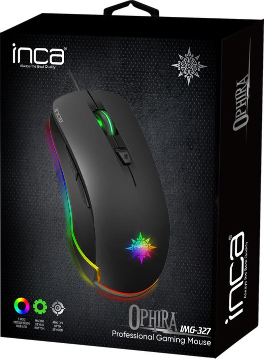 Actual product image Inca IMG-327 Mouse Ambidextrous USB (Cable)