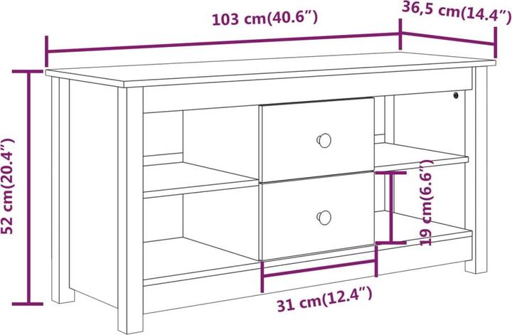 Immagine prodotto VidaXL Daniela (103 x 36,5 x 52 cm)
