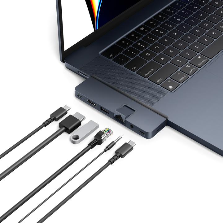 Image du produit Hyper Hub HD 7-en-2 USB-C pour MBPro M1/M2 bleu moyen (USB-C, 7 Ports)