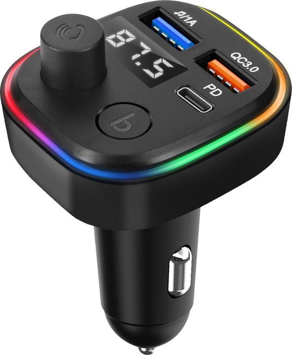 Image du produit Avizar Émetteur FM, connecteurs USB QC 3.0 + USB-C 18W