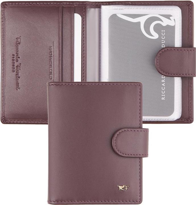 Actual product image Riccardo Ferducci Credit card case w safety closure, RFID