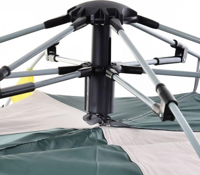 Produktbild Swisshandel24 Zelt für 3 Personen, Campingzelt mit Heringen, Kuppelzelt, Polyester, Grün, 205 x 195 x 135 cm (Kuppelzelt, 3.20 kg, 3 Personen)
