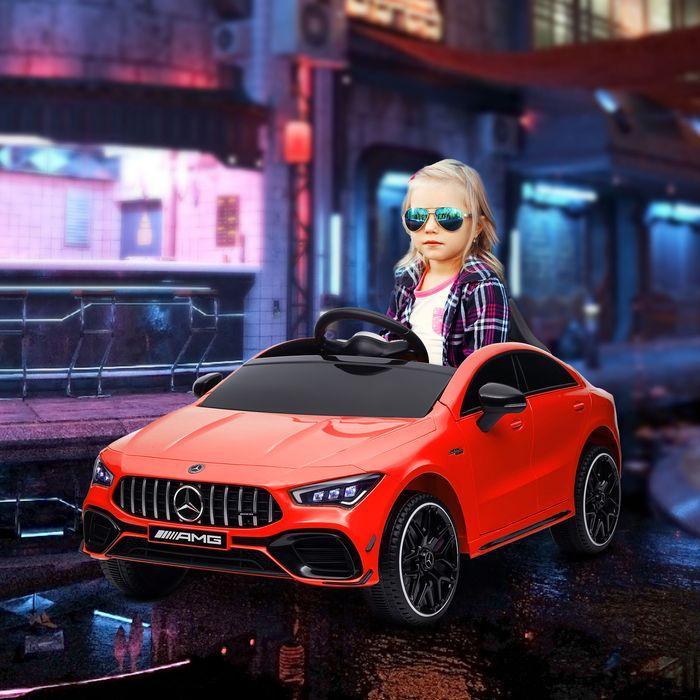 Produktbild Swisshandel24 Kinder Elektroauto 12V Kinderauto mit Fernbedienung, Musik, bis 5 km/h Rot (12 V)