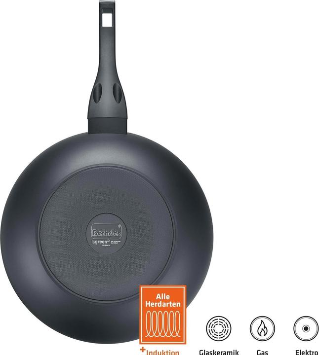 Actual product image Berndes Wok Alu Recycled Induction 28 cm (28 cm, Wok, Aluminium)