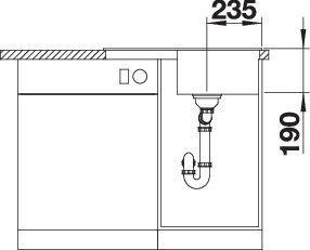 Produktbild Blanco Zia 45 S Compact (Einbauspüle, 68 cm, 50 cm)