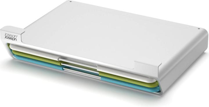 Image du produit Joseph Joseph Folio Slim Ensemble de 3 planches à découper à accrocher sur une étagère