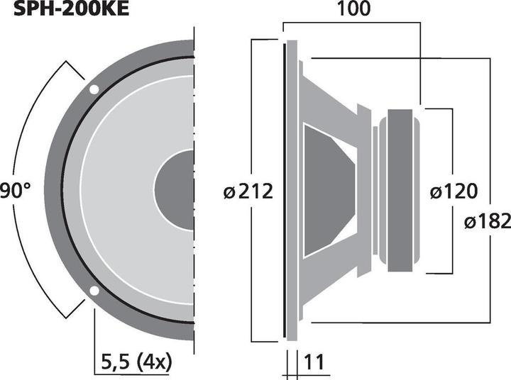 Actual product image Monacor HiFi bass speaker (1 pcs.)