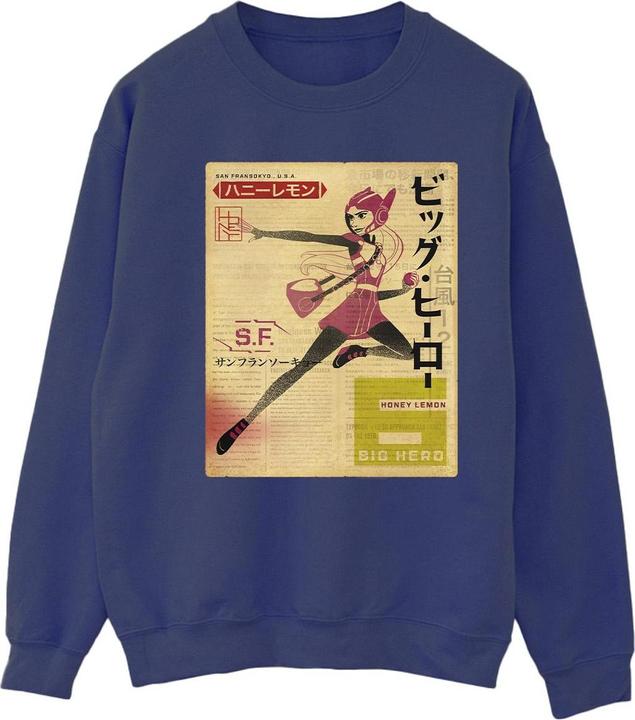 Disney Big Hero 6 Baymax Honey Lemon Newspaper Sweatshirt (L)