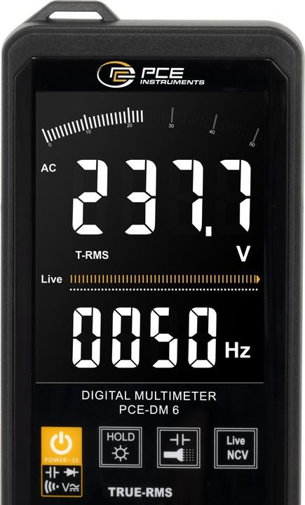 Produktbild PCE Instruments PCE-DM 6 Hand-Multimeter digital CAT III 600 V Anzeige (Counts (CAT III 600V)