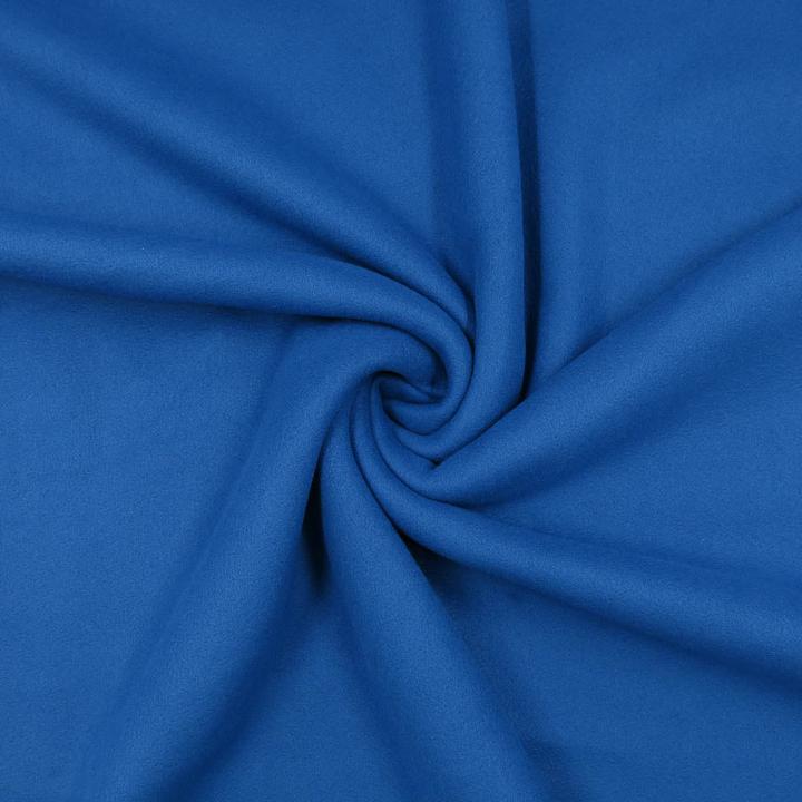 Actual product image Stoffrestposten Premium Fleece - Blue - Minimum quantity: 1 metre