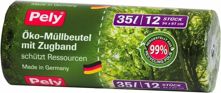 Pely Müllbeutel Öko 35,0 l grün, 12 St. (1 x, 35 l)
