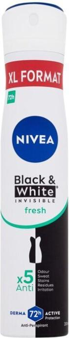 Actual product image NIVEA ack & White Invisible Fresh Anti-Perspirant - Antiperspirant Spray 200ml (L) (Spray, 200 ml)