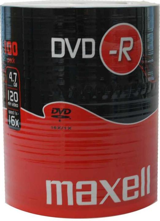 Produktbild Maxell DVD-R 4,7 GB 100 Pack 4,7 GB 100 Stück(e) (100 x)