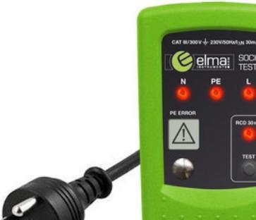 Produktbild Elma Instruments Steckerprüfgerät mit HFI-Funktionstest