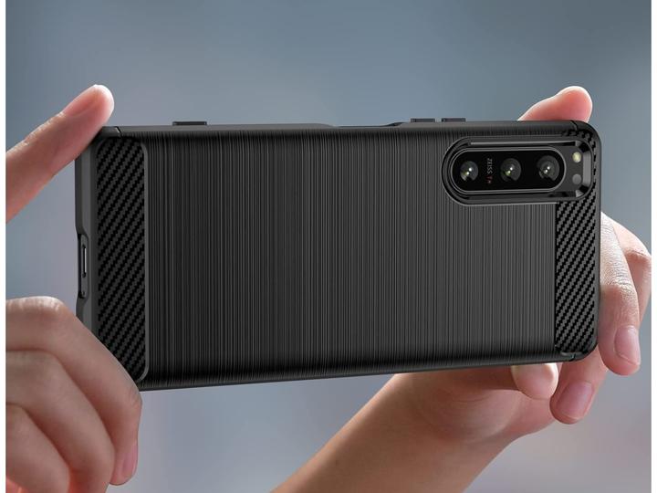 Image du produit Screenguard Étui en TPU souple carbone brossé (Sony Xperia 5 IV)