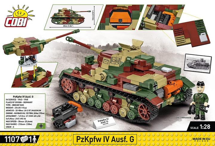 Actual product image Cobi PzKpfw IV Ausf. G / 1100 pcs