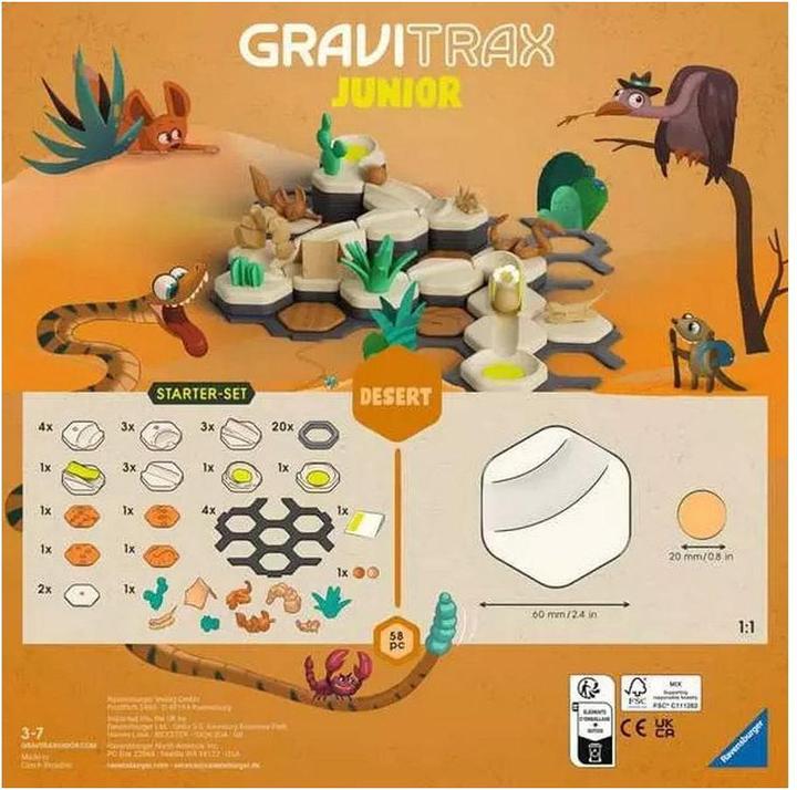 Produktbild Ravensburger GraviTrax Junior Starter-Set S Desert - Erweiterbare Kugelbahn für Kinder, Murmelbahn