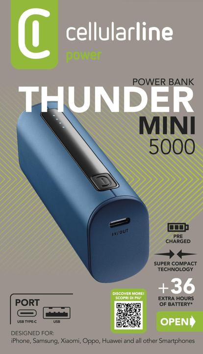Actual product image Cellularline Thunder 5000 (5000 mAh, 12 W, 18.50 Wh)
