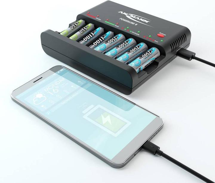 Produktbild Ansmann Powerline 8 (1 Stk., AAA, AA, Ladegerät ohne Akku)