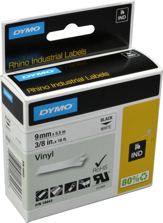 Immagine prodotto Dymo Nastro vinilico Rhino, 18443, bianco (0.90 cm, Bianco)