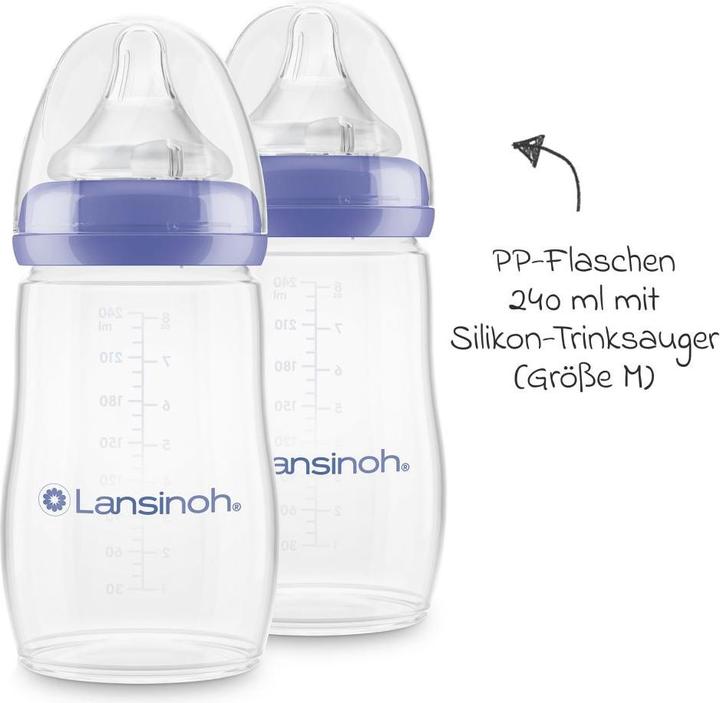 Actual product image Lansinoh Babyflaschen 9-tlg. PP-Flaschen-Set mit NaturalWave® Trinksauger