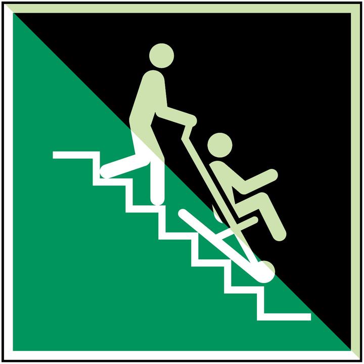 Produktbild Brady ISO-Sicherheitsschild - Evakuierungsstuhl