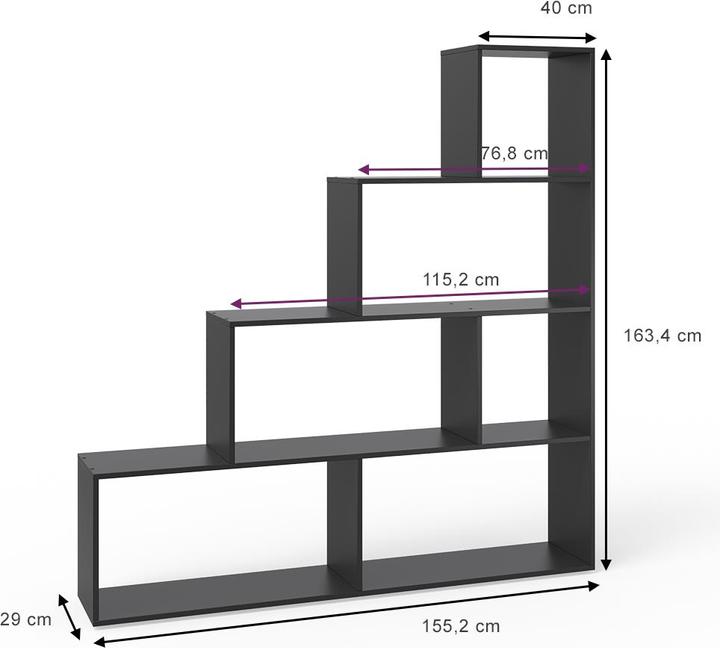 Immagine prodotto Vicco Treppenregal (163 x 29 x 155 cm)