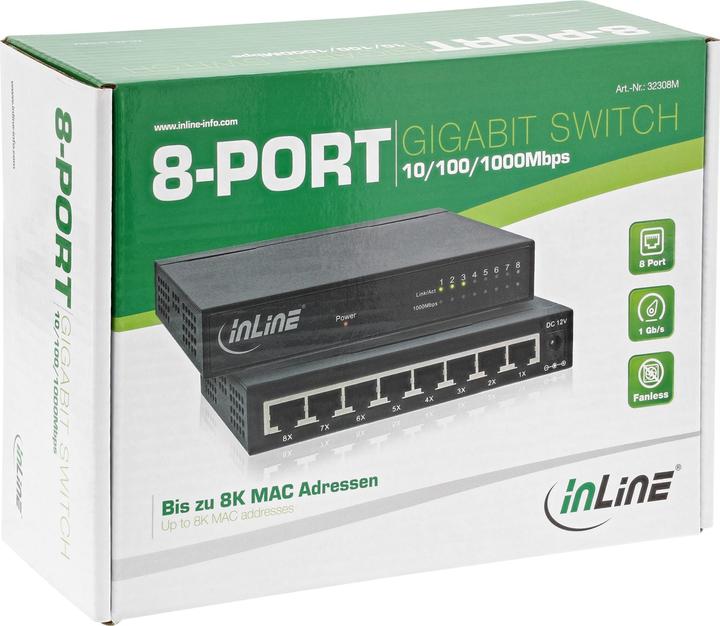 Actual product image InLine Gigabit Switch 8x (8 Ports)
