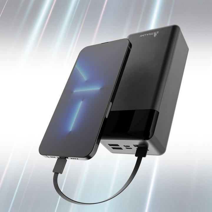 Produktbild Extralink EX.19522 power bank Lithium Polymer (LiPo) Black (30000 mAh, 22.50 W, 111 Wh)