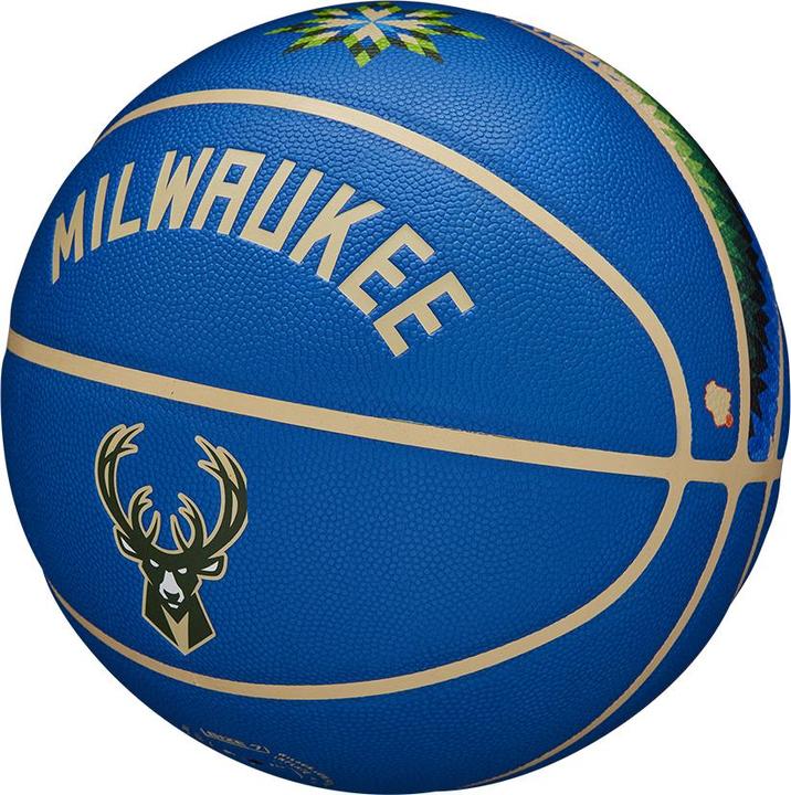 Actual product image Wilson Nba Team City Collector Basketball Milwaukee Bucks (7)