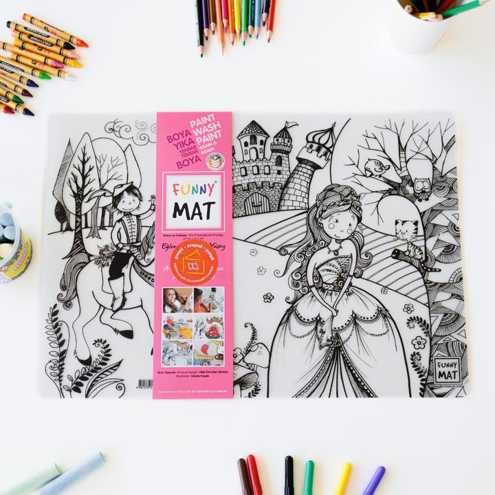Actual product image Funny Mat Reusable Painting Mat THE PRINCE AND THE PRINCESS (48 x 33.5 cm)