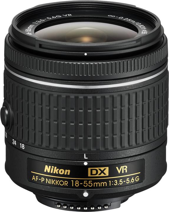Produktbild Nikon AF-P Nikkor 18–55mm f/3.5–5.6 G VR DX (Nikon DX, APS-C / DX)