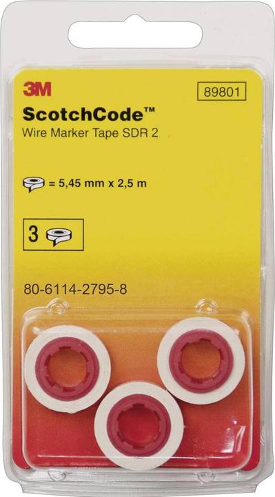Produktbild 3M Scotchcode™ Kabelmarkierer-Nachfüllrollen Ziffer "7" 80-6114-2800-6 Inhalt: 3 Rolle(n) (80-6114-2800 (8 mm)