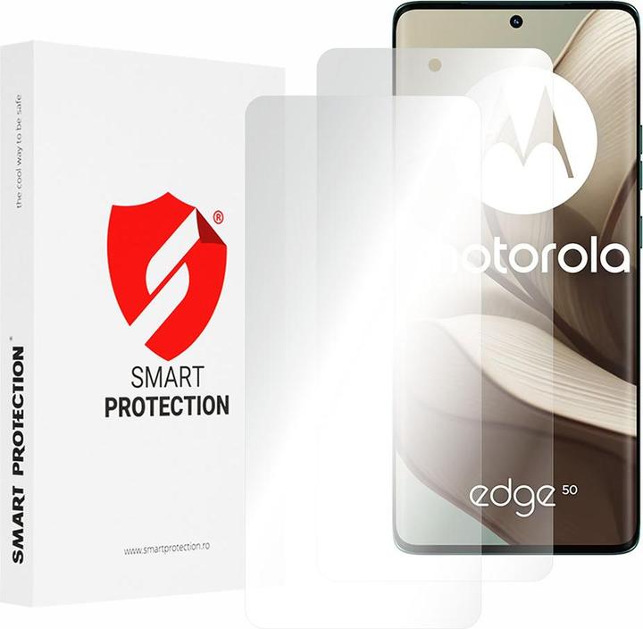 Actual product image Smart Protection - Premium Classic (2 pack) - Motorola Edge 50 - Clear (2 Piece, Motorola Edge 50)