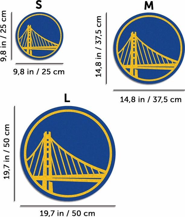 Actual product image Iconic NBA - Golden State Warriors - Logo - Wooden Puzzle Size S (150 pieces) (150 pieces)