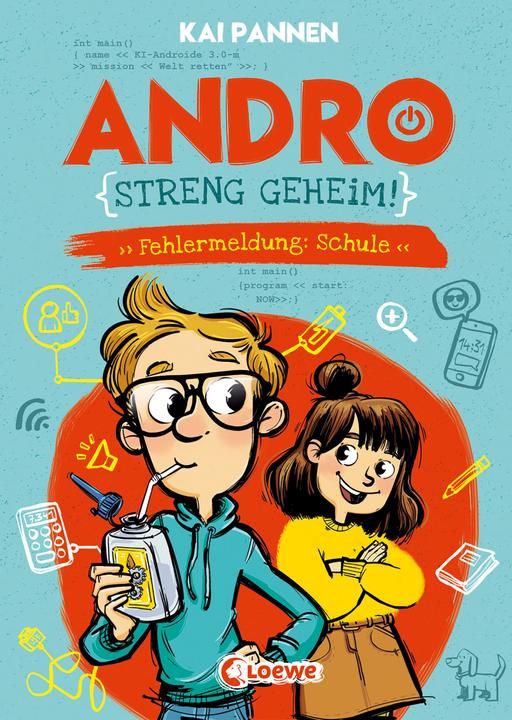 Produktbild Andro, streng geheim! (Band 1) - Fehlermeldung: Schule (Deutsch, Kai Pannen, Mareikje Vogler, Loewe Kinderbücher, 2021)