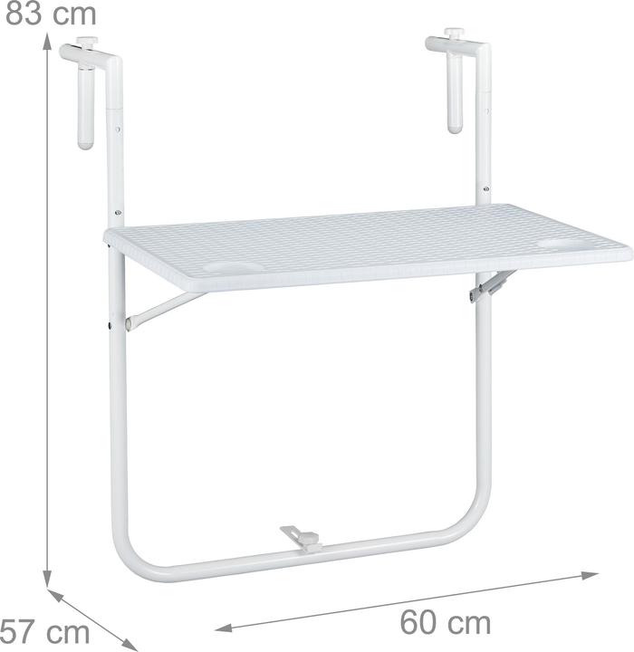 Actual product image Relaxdays folding balcony-table (60 cm)