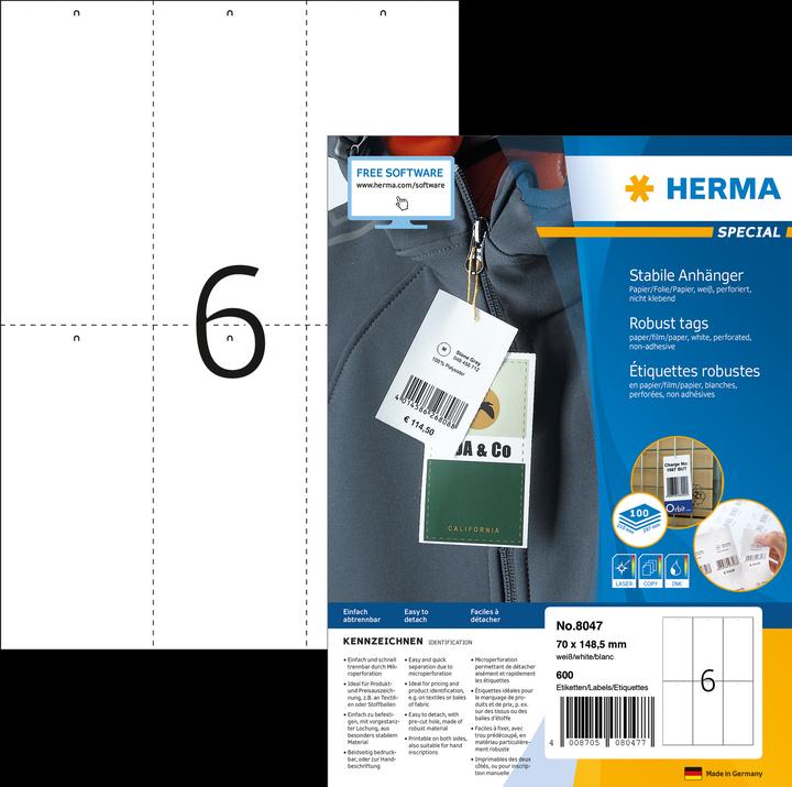 Actual product image HERMA Attachment labels A4