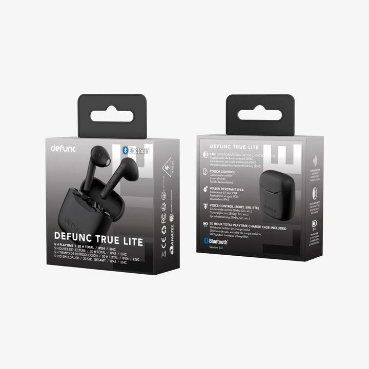 Produktbild Defunc True Lite Earbuds, In-Ear, Wireless, Black (ANC, 20 h, Kabellos)