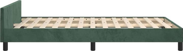 Produktbild VidaXL Bettgestell Dunkelgrün 140x200 cm Samt (140 x 200 cm)