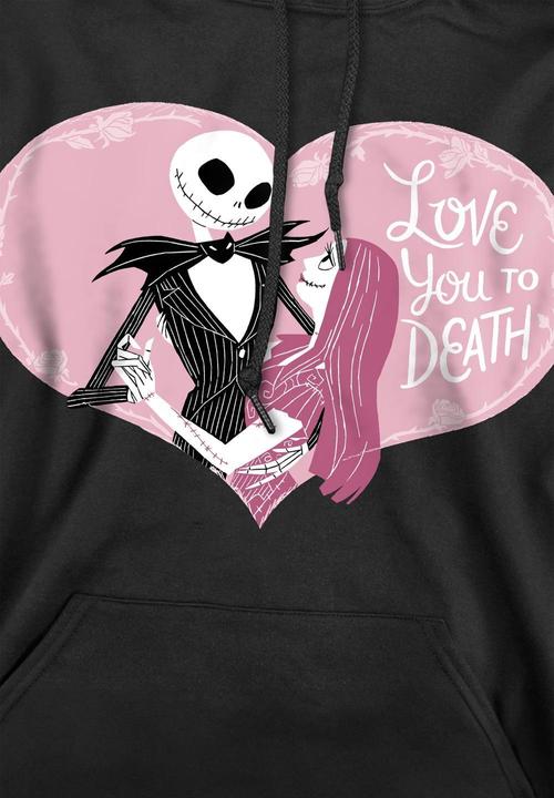 Immagine prodotto The Nightmare Before Christmas Love You To Death Felpa con Cappuccio San Valentino Uomo (XL)
