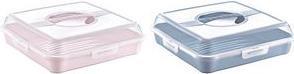 Actual product image keeeper Cake topper/party butler "enrico", nordic-blue removable cake plate, ergonomic handle