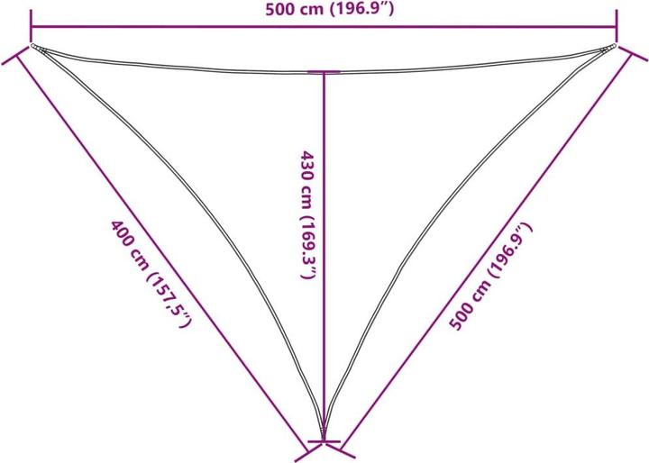 Produktbild VidaXL Sonnensegel (400 x 500 x 500 cm)