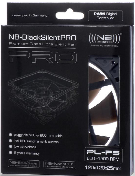 Produktbild Noiseblocker BlackSilent Pro Fan PLPS (120 mm, 1 x)