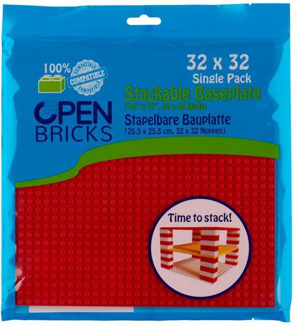 Produktbild Open Bricks Bauplatte rot 1 Stück 32 x 32