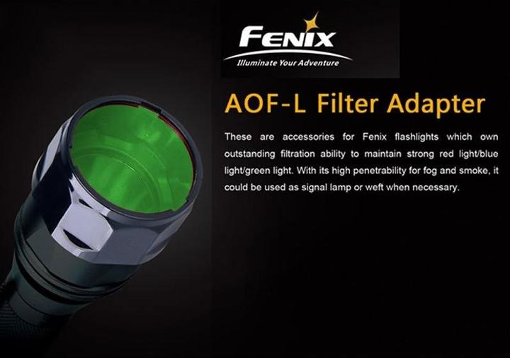 Actual product image Fenix Universal Green Filter AOF-L for E40, E50, LD41, TK22, PD40, RC20, FD41